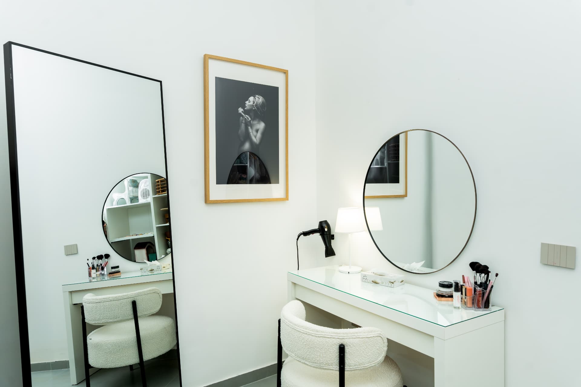 Postazione make-up dello studio