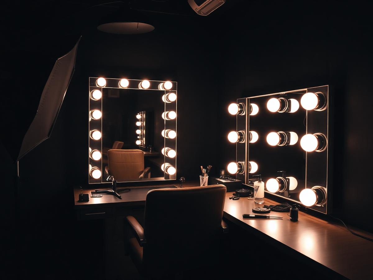 Postazione make-up dello studio